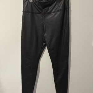 Black Faux Leather Leggings